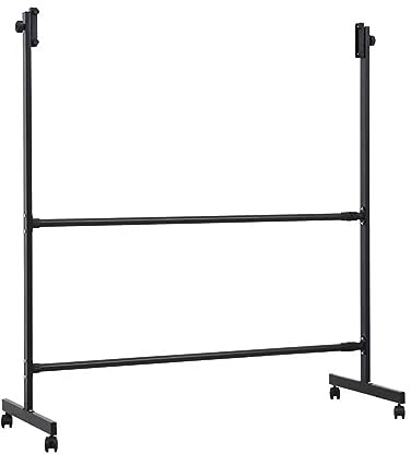 MAXHID Support Mobile en Métal Noir avec roulettes, Support Universel Réglable, pour Tableau Blanc, Tableau Noir, Tableau D'affichage