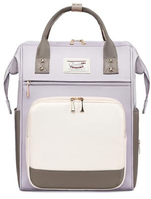 SONARIN Multifunktionale Mode Baby Wickelrucksack Wickeltasche,Große Kapazität Wasserdicht Babytasche Reise Wickeltasche Rucksack mit Abnehmbaren Flasche Taschen & Kinderwagen Haken(Lila)