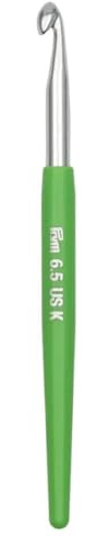 Prym Häkelnadeln für Wolle Soft-Touch-Griff, Metall, Silber, 6,5 mm