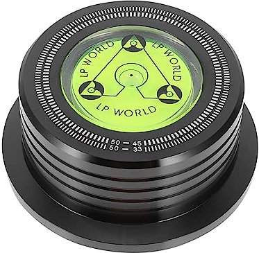 Artibetter Vinyl Record Turntable Weight Stabilizer Clamp Aluminum Alloy Disc Clamp for Vibration Reduction and Speed Detection Black Vinyl Player Accessory