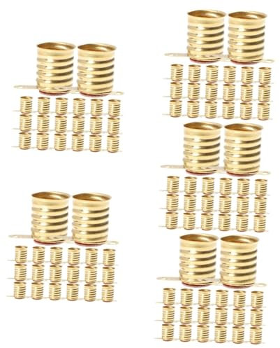 Angoily 250 Pièces Support de lampe socket ampoules de lampe de poche porte-ampoule pour voyants lumineux e10 ampoule vintage prise de lumière support d'ampoule de test électrique cuivre