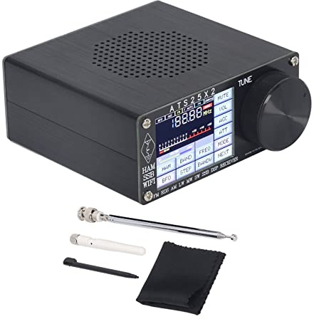 ATS25X2 Tragbarer DSP-Kurzwellenempfänger, Vollband FM/LW/MW/SW/SSB, RDS-Funktion, Aluminiumlegierung, 3,7V 2000mAh Lithium-Batterie