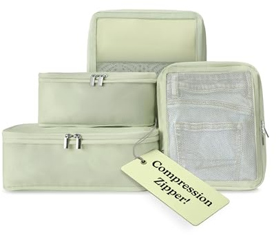 VANDEL Cubos de embalaje de compresión que ahorran espacio para mujeres, hombres, compresibles, organizador de maletas, cubos de equipaje para viajes, bolsas para equipaje y mochilas, cubo de maleta
