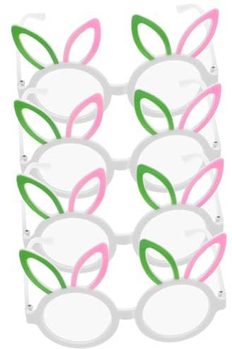 KITANDOVE 4stücke Sonnenbrillen Mit Hasenohren Lustige Kinderbrillen Für Osterfeiern Leichte Und Farbenfrohe Accessoires Für Fotos Und Partys Für Erwachsene