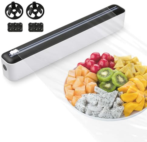 FHISKUNYU Haushalt Food-Wand Spender Bidirektionale Schneidklingen einfach schneiden starke Saugnäpfe komfortable Bedienung