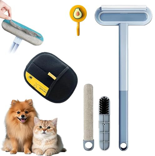 Celery 4 in 1 Pet Hair Removal Tool With Remover Mitt and Multifunctional Brush - Washable & Portable for Carpet Furniture (1set)