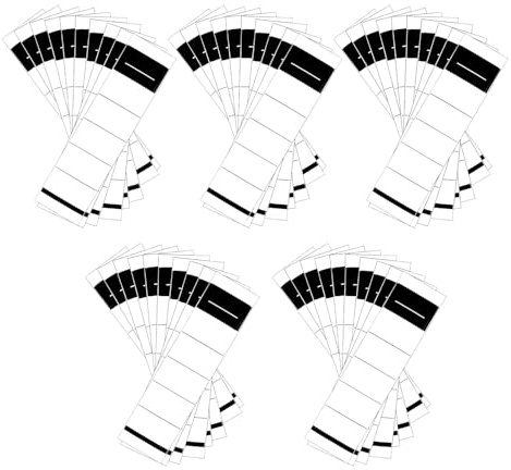 Ferizzia 50 Pezzi Etichette per Raccoglitori 5.4 x 19 cm, Etichette Autoadesive per Raccoglitori, per Dorso Larghi 8 cm, Autoadesive, per Scuole, Uffici, Laboratorio, Archivi (Bianche)