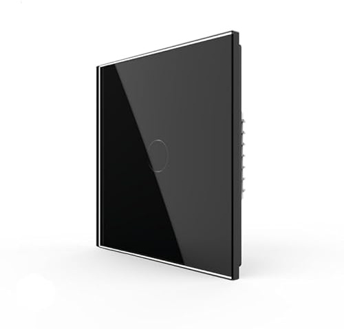 LIVOLO Interruptor táctil inteligente, panel de luz de pared de 1 banda, control de aplicación con puerta de enlace, interruptor de lámpara de pared inteligente inalámbrico con retroiluminación LED