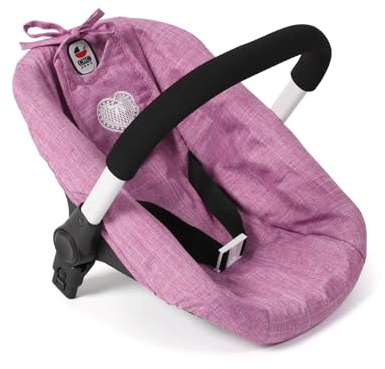 Bayer Chic 2000 Siège Auto pour poupée avec Adaptateur pour Poussette de poupée, Accessoires de poupée, Jeans Rose