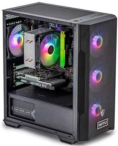 BALTIC DATA NITU Gaming PC | AMD Ryzen 5-5500 + RTX 3050 6 Go | 16 Go RAM | SSD NVMe 500 Go | Windows 11 Home | PC Gamer 1080p Raytracing | 650W Bronze | Unité Centrale Haute Performance