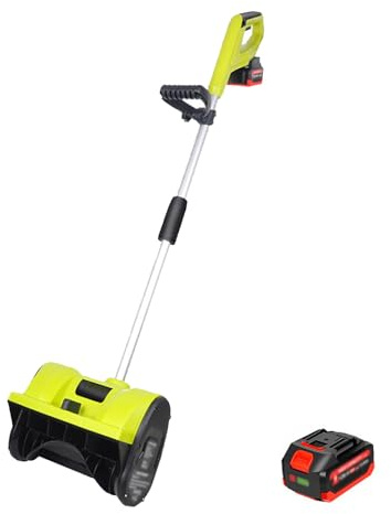 Pala Da Neve Elettrica Per Impieghi Gravosi Da 1200 W Con Manico Regolabile E Controllo Della Direzione Della Neve - Batteria Ad Alta Capacità E Lunga Durata, Per Vialetti E Cortili,A,Yellow