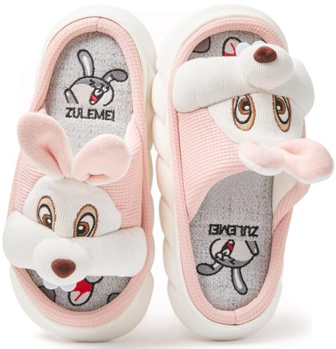 Coswind Zapatillas casa Mujer Hombre Invierno Vaca Pantuflas de Peluche | Estampado de Animales Lindos Con Espuma Memoria Cómodas Cálidas Antideslizantes Interior Exterior