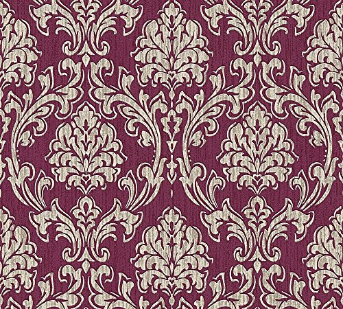 Esprit Vliestapete Eccentric Luxury Tapete mit Ornamenten barock 10,05 m x 0,53 m creme metallic rot Made in Germany 357022 35702-2