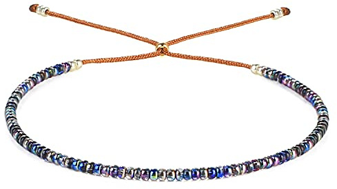 KELITCH Boho Stil Armbändchen mit Zugschnur verstellbar Bunt Strang Armband Freundschaftsarmband für Damen