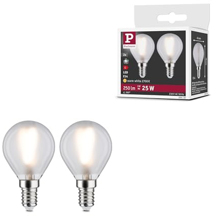 Paulmann 28638 LED Lampe Tropfen 2x3W Leuchtmittel Matt Birne Beleuchtung 2700K E14