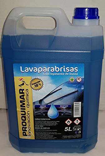 Lavaparabrisas, con Repelente de Lluvia, Aroma Manzana y Anti-Insectos (anticongelante -10ºc)