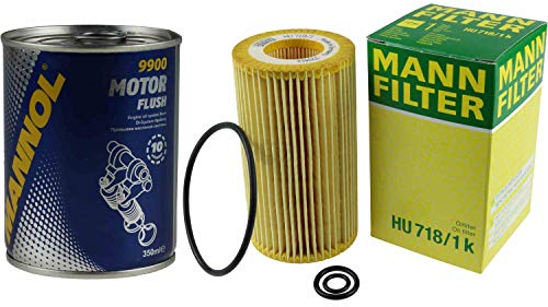 Original MANN Ölfilter HU 718/1 k + SCT Motor Flush Motorspülung
