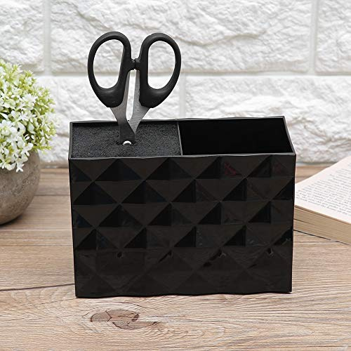 Soporte para Herramientas de peluquería, Soporte Profesional para Tijeras de salón, Soporte para cizallas, Clips Modernos para peines de peluquería Organizador de Escritorio(Negro)