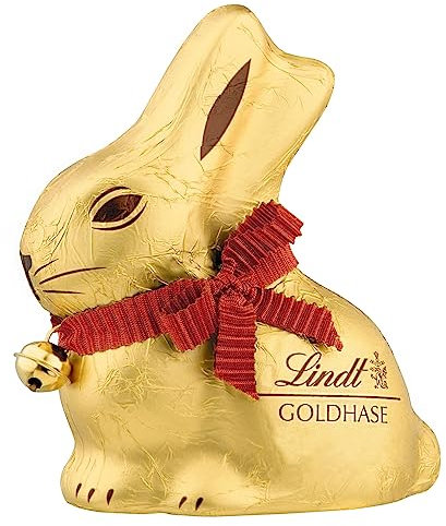 Lindt Schokolade GOLDHASE | 100 g GOLDHASE | Premium Vollmilch-Schokolade in Hasenform zu Ostern | Osterschokolade | Schokoladengeschenk | Schokoladenhase | Osterhase