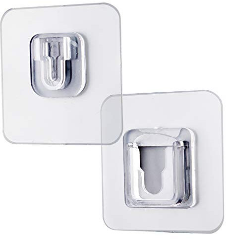 SAVITA 20 Juegos de Ganchos de Pared Adhesivos de Doble Cara, Ganchos autoadhesivos para Colgar, Resistentes, Multiusos, Impermeables y sin Perforaciones para baño y Cocina