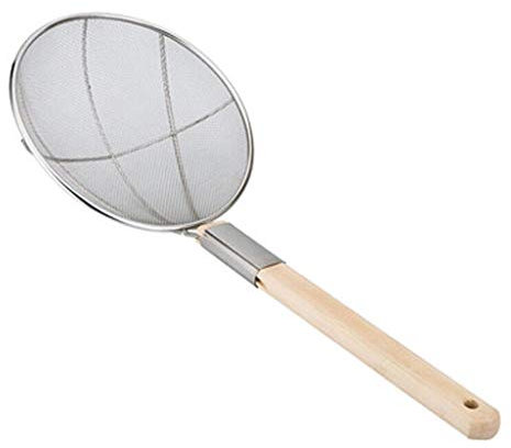 XXXXW Espumadera Colador Cocina de Acero Inoxidable de Malla Fina Skimmer Colador con Mango de Madera, 9.6 Pulgadas colador Baloncesto Coladores de Cocina (Size : 28cm)