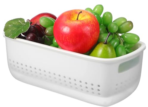 Cabilock Doppelschichtiger Abflusskorb Wandmontage Abnehmbarer Innensieb Lebensmittelwaschsieb Für Obst Und Gemüse Schnelle Wasserableitung 10.83 X 5.63 X 3.70 in