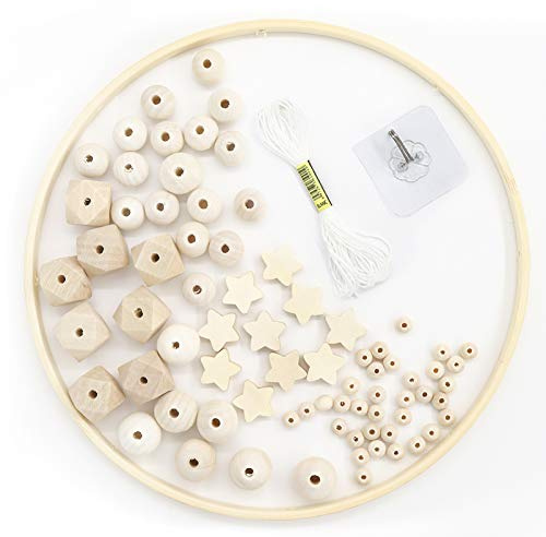 Bricolage cadre mobile en bois,Kit cadre mobile en bois bricolage, Bébé Bois Pendentif,support en bois pour mobile bébé,fait main bébé Mobile bois Kit,Bricolage pour Artisanat en Bois