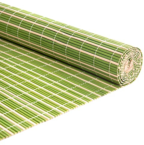 Bambusrollo Wetterfest Bambusrollo Blickdicht Praktisches Sonnenschutz und Sichtschutz Rollo für Balkon Fenster Terrasse Garten,A,60x100cm/24x39in