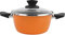 MAGEFESA Cacerola con tapa 20Ø - Valencia New. Antiadherente bicapa reforzado. Fondo 100% Full Induction. Exterior naranja. 50% ahorro energético.