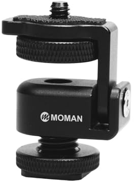 Moman Kamera-Monitor-Unterstützung Cold Shoe Adapter Mount 1/4 Zoll Kugelkopf kompatibel mit Feldmonitor Stativ Spotlight-Fotografie (1 Stück), Hot-Shoe-Mount-Adapter