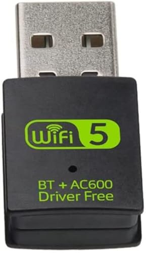 Antena WiFi USB 600Mbps Adaptador USB WiFi Bluetooth Banda Dual 5GHz/2.4GHz Receptor WiFi USB para PC Mini WiFi Dongle Adaptador