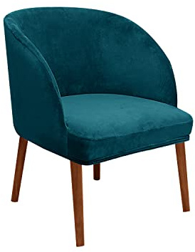 XGANGM Pack 4/2/1 Fundas para Sillas Terciopelo Comedor/Cocina Redondo Respaldo con Brazos Nordica Estilo Elásticas Oficina Fundas Sillas Modernas Cubiertas Butacas Cocina,Deep Blue,2PCS