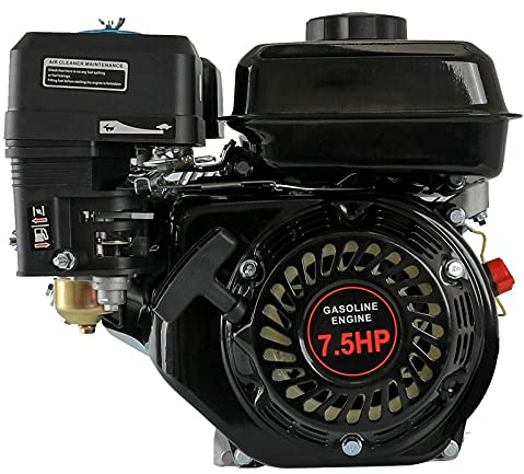 7.5HP Horizontal Engine, 212CC 4-Stroke Gas Engine Single Cylinder with OHV Air Cooled Horizontal 168F Pull Start for Go Kart Compressor Scarifier Lawnmower Pump