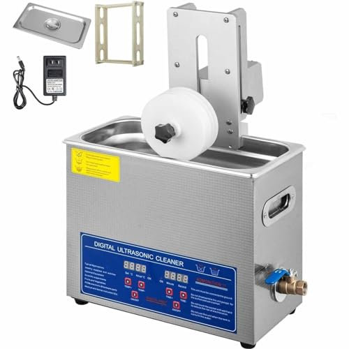 PixCy Ultrasonic Cleaner, 6l Ultrasonic Vinyl Record Cleaning Machine,Vinyl Record Cleaner with Basket,adjustable Power Ultrasonic Cleaner for Industrial Commercial,220V