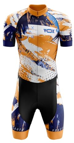 Cykeldräkt för män + tävling professionell vadderad, triathlon kostym för män, ett stycke trisuit cykel topp kort sublimerad design, kortig sommar våtdräkt, Typ-5, M