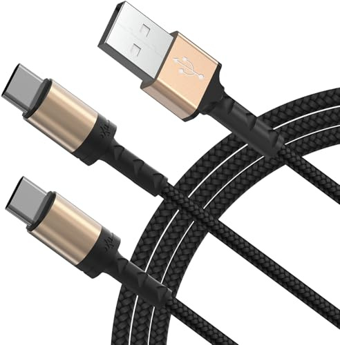GEEKRIA Fast Charging USB to Dual Type-C Y Splitter Charger Cable Compatible with PlayStation 5, Series X, Series S, Suitable for PS5 Dual Sense Controller (6.5ft/200cm)