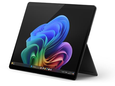 Microsoft Surface Pro | Copilot+ PC | 33 cm (13 Zoll) OLED-Touchscreen | Snapdragon® X Elite | 16 GB RAM | 256 GB SSD | Neuestes Modell, 11. Edition | Schwarz | Exklusiv Amazon