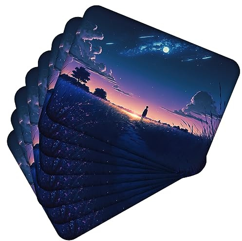 MG Design Set aus 8 Kork-Platzsets – Anime 1 – 30 x 40 cm – hitzebeständig & abwischbar, mit Korkrückseite