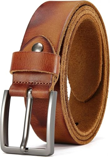 DOOPAI Gürtel Herren,Vollledergürtel Casual Arbeit Cowboy Ledergürtel 40mm | Einstellbare Gürtel für Cowboy Anzug Vielseitiges stilvolles Geschenk