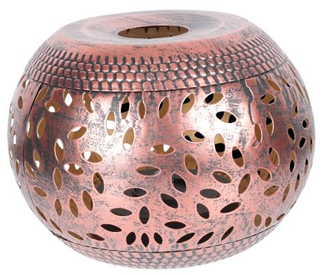 VANZACK Hollowed-Out Solar Garden Lantern Vintage Outdoor Night Light Decorative Lamp