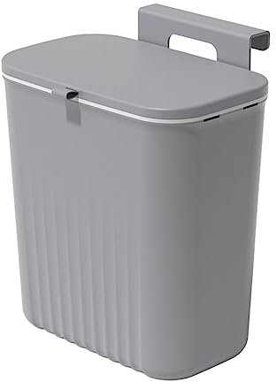 QTTYREV Mülleimer Mülleimer für die Küche zur Wandmontage, praktisch und platzsparend, zur Wandmontage für die Küche, grau,