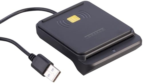Xystec Kartenlesegerät: USB-RFID-/NFC- und Chipkarten-/Smartcard-Reader, für eID-Nachweis (Kartenleser Personalausweis, Ausweisleser, Leser)