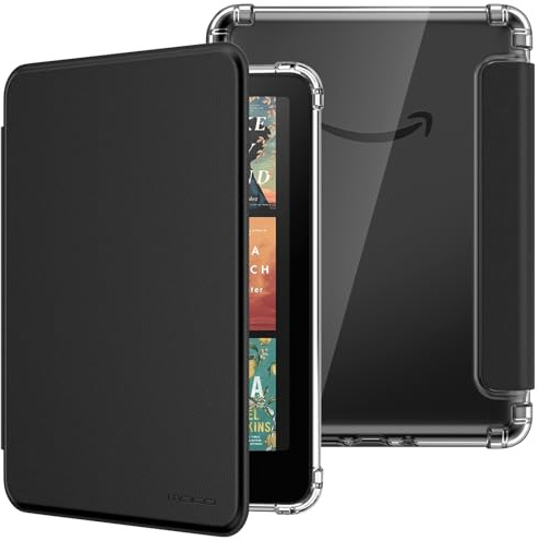 MoKo Custodia Compatibile con Kindle Paperwhite da 7 Pollici 12a Generazione 2024 e Kindle Colorsoft Signature Edition 2024, Cover Leggera con per eBook Reader in TPU Morbido Auto Sveglia/Sonno, Nero
