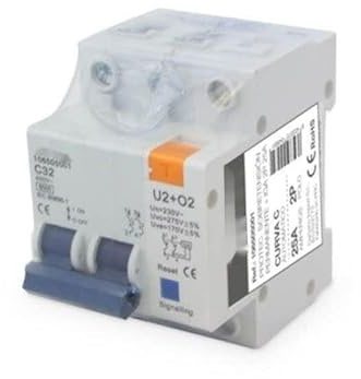 Interruptor diferencial 1P+N 25A 0.030A 6KA Clase C para protección contra descargas eléctricas y seguridad en instalaciones eléctricas.