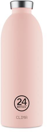 24 Bottles Clima Bottle-Gourde Isotherme 850ml Inox 100% Hermétique, Bouteille Isotherme (12h Hot/24h Cold) Idéal comme Gourde Sport, Voyage et Bureau, Bouteilles Water, Dusty Pink Stone