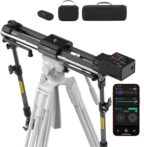 Zeapon Micro4 E700 Double Distance Motorized Camera Slider, High-Speed Low Noise Motor 10-26Lbs Payload, 30''/77cm Compact Slider with Carrying case, LCD Screen, App Control, Smooth Damping Design