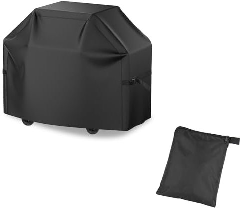 Newbob Large BBQ Cover, Large bbq Covers Waterproof Heavy Duty 420D Oxford Barbecue Cover, Weatherproof Windproof Anti-UV Barbecue Accessories for Outdoor Use(117x61x117cm)