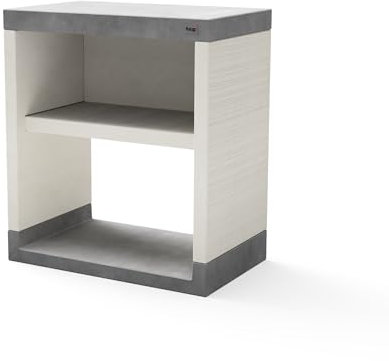 MAESTRO FERRETERO TUOZI - Standmodul Plan/VENIT 1 für vorgefertigten Grill (weiß, grau - 78 x 47 x 47 cm) - Verwendung im Freien