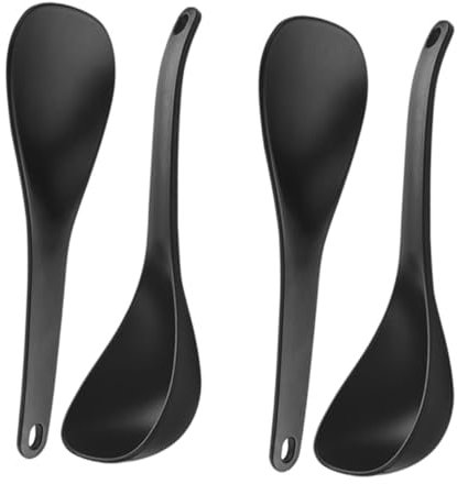 Zerodeko 2juegos Cuchara Sopera Pala De Arroz Antiadherente Juego De Cucharas Para Cocina Para Servir Sopa y Arroz Ollas Arroceras