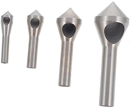 POPETPOP 4pezzi Punte Svasate Per Sbavatura Utensili Per Chamfering Ad Alta Velocità Facile Da Usare e Resistente Per Falegnameria e Lavorazione Del